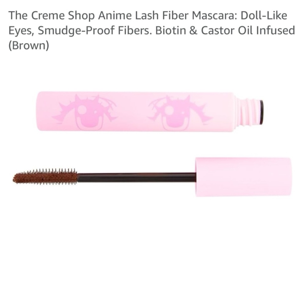 The Creme Shop Anime Lash Fiber Mascara Brown Womens 0.35 oz NEW